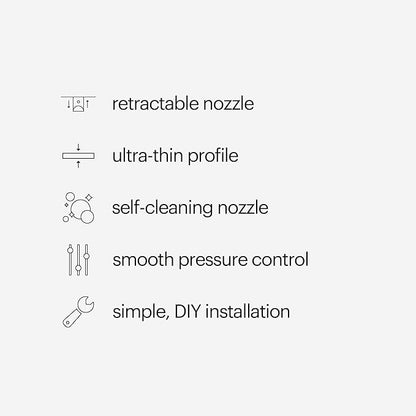 Brondell Bidet - Thinline SimpleSpa SS-150 Fresh Water Spray Non-Electric Bidet Toilet Attachment in White with Self Cleaning Nozzle and SafeCore Internal Valve