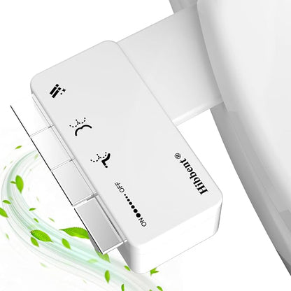Hibbent Ultra-Slim Bidet Attachment for Toilet, Non-Electric Self Cleaning Bidet Toilet Seat, Adjustable Fresh Cold Water Pressure Bidet Sprayer, Retractable Dual Nozzles for Rear & Feminine Wash