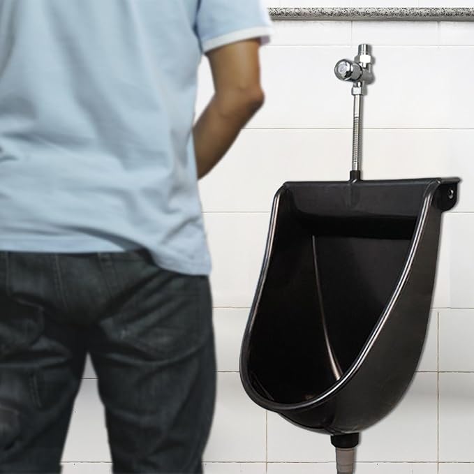 Urinal Toilet for Men Wall Mounted Male Toilet with Flush | Male Urinals for Home Dorm Garden RV Apartment Dad Boyfriend Grandpa