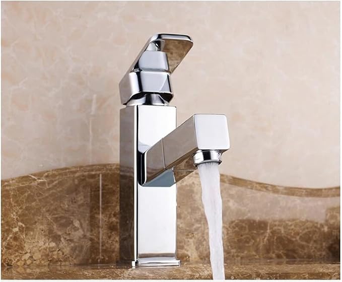 Faucet Brass Bath Set with Double Handle 2 Function Hand Shower Rotating Faucet Hot Cold Water Mixing(Black Gold-1) Faucet