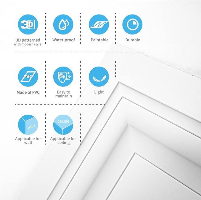 Art3d 36-Pack Square Drop Ceiling Tile 2ft x 2ft in White, PVC Ceiling Panel 24 x 24in. - Covers 144 Sq.,ft., Multi-Pack, Compatible with 15/16" Drop Ceiling Grid System