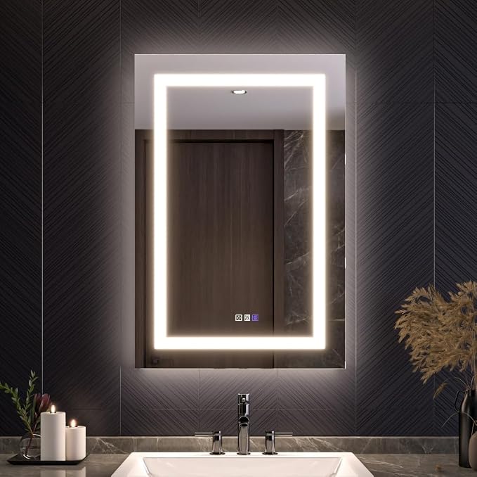 24x36 Medicine Cabinet with Lights & Magnifier & Mirrors, GFCI Outlet, Soft-closed Hinges, Front&Backlit, Anti-Fog, Dimmable&Tunable, Sensor Lights, Recessed/Surface, Adjustable Shelves, Left-handed