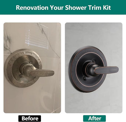 Shower Trim Kit Compatible with 1300/1400 Series, 1 Handle, Long Sleeve (Valve& Catridge Not Inclued), Oil Rubbed Bronze
