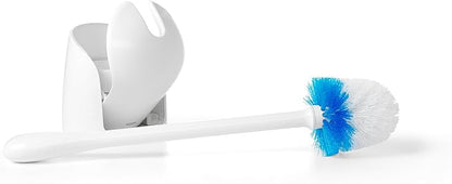 OXO Good Grips Compact Toilet Brush & Canister, Toilet Bowl Brush and Holder with Automatic Canister Door, Bathroom and Small Spaces Cleaning Supplies Essential (Pack of 6)