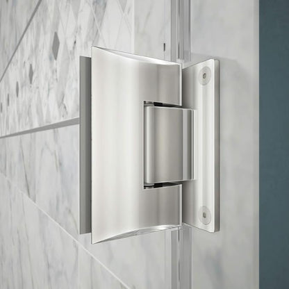 DreamLine Unidoor 31-32 in. W x 72 in. H Frameless Hinged Shower Door in Brushed Nickel, SHDR-20317210-04