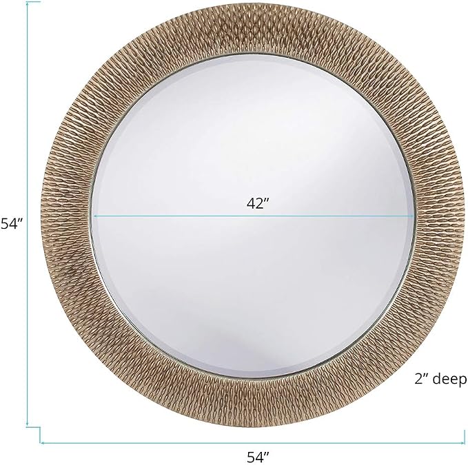 Howard Elliott Collection 21117 Bergman Round Mirror, Small, Silver 32 inch