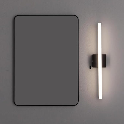 24 Inch LED Bathroom Light Bar Over Mirror, Modern Vanity Light with Pull Chain Switch On/Off, Black Wall Light Fixture, Cool White 6000K
