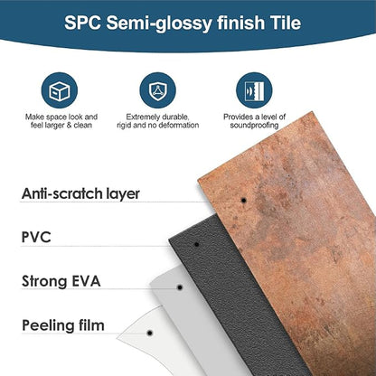 Yipscazo Peel and Stick backsplash 3 x 6 Inches 3D PVC Composite Wall Tile Stick on Backsplash Tile for Kitchen Bathroom, Laundry Room, Fireplace(Copper, 100 Pieces)