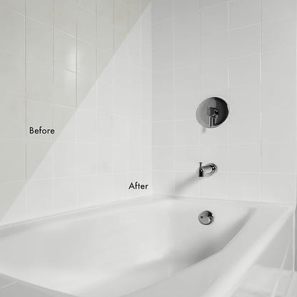 Tub & Tile Touch Up Satin Coastal Fog Paint Kit | Bathroom Surface Refresh, Ceramic, Porcelain, Fiberglass, Durable Moisture Resistant Finish, Quart
