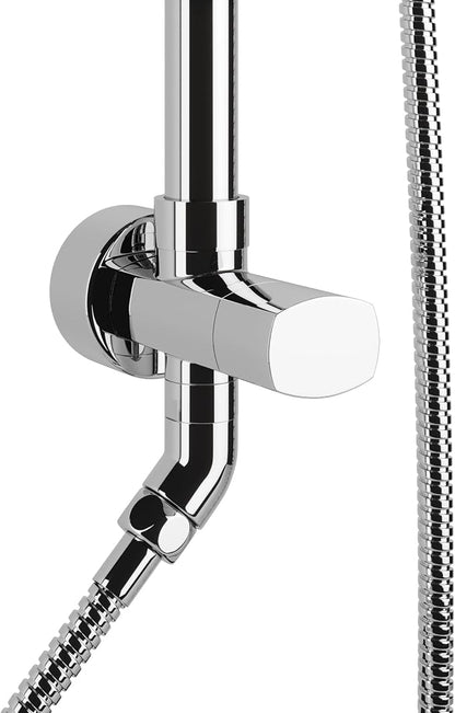 PULSE ShowerSpas 1011-CH-1.8GPM Kauai III Shower System, with 8" Rain Showerhead, 5-Function Hand Shower, Adjustable Slide Bar and Soap Dish, Polished Chrome, 1.8 GPM