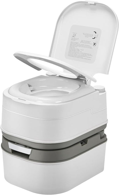 YITAMOTOR Portable Toilet Camping Porta Potty with Paper Collection 6.34 Gallon, Indoor Outdoor RV Toilet with Handle Pump, Leak-Proof OutdoorToilet for RV Travel, Boat, Trips, White | Indoor Outdoor RV Toilet with Handle Pump, Leak-Proof OutdoorToilet...