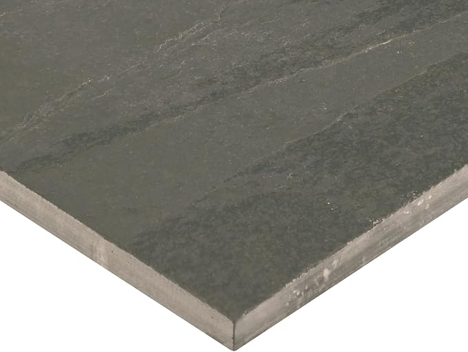 Daltile Natural Stone Slate 12" x 12" in Natural Cleft Brazil Black (6 PC per Carton) (5.82 SQFT per Carton)