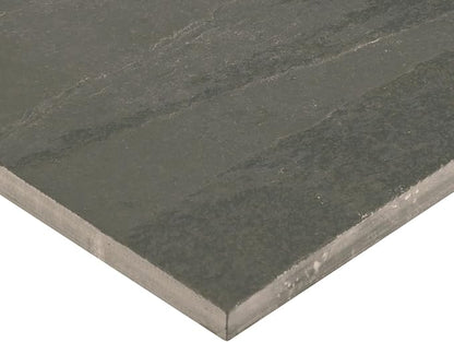 Daltile Natural Stone Slate 12" x 12" in Natural Cleft Brazil Black (6 PC per Carton) (5.82 SQFT per Carton)