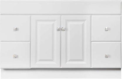 Design House Wyndham 48 Inch Bathroom Vanity, Ready to Assemble, Solid Wood, White, 597278