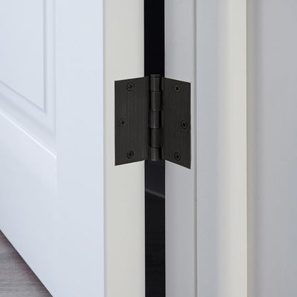 Design House Door Hinges for Interior Doors 10-Pack 3-1/2-inch x 3-1/2-inch, Design House Square Corner Steel Door Hinge Door Hardware, Oil Rubbed Bronze, 181503