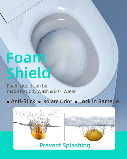 EPLO X9 Smart Toilet with Tank&Pump Auto Open Heated Seat Foam Shield Bidet | 17.7" Comfort ADA Seat Height-Elderly Friendly ,Quiet Flush,6S Quick Flush,High-Speed Dryer,Warm Wash,Foot Sensor Operation