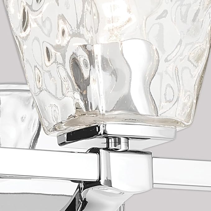 Kichler Marant 21.25" 3-Light Vanity Light with Clear Water Glass in Chrome, for Bathroom, Powder Room, Over a Mirror, (21.25" W x 9.5" H), 55216CHWTR