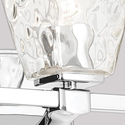 Kichler Marant 21.25" 3-Light Vanity Light with Clear Water Glass in Chrome, for Bathroom, Powder Room, Over a Mirror, (21.25" W x 9.5" H), 55216CHWTR