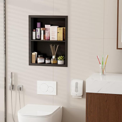 14x18 Medicine Cabinet Recessed Stainless Steel, 2-Tier, Medicine Cabinet Organizer,Stainless Steel Wall Niche, Bathroom Wall Cabinet, Recessed Bathroom Cabinet, Cabinet recessed Wall Cabinet