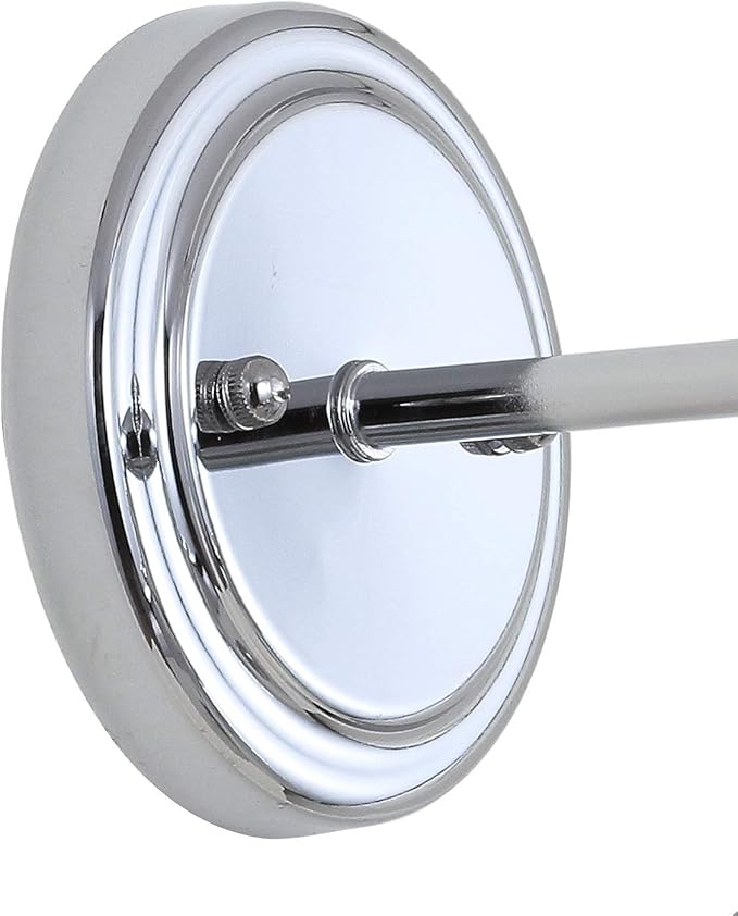 JONATHAN Y 17.5" Chrome 2-Light Industrial Farmhouse Metal Vanity Light Wall Sconce, Metal Shade for Bathroom Mirror, Kitchen, Entryway, LED Bulb Included (JYL7424A)