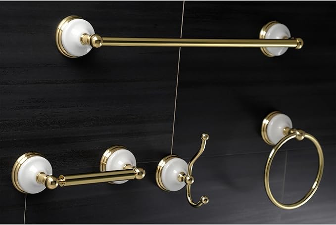 Kingston Brass BAK1112478C Victorian 4-Piece Bathroom Hardware, Polished Chrome