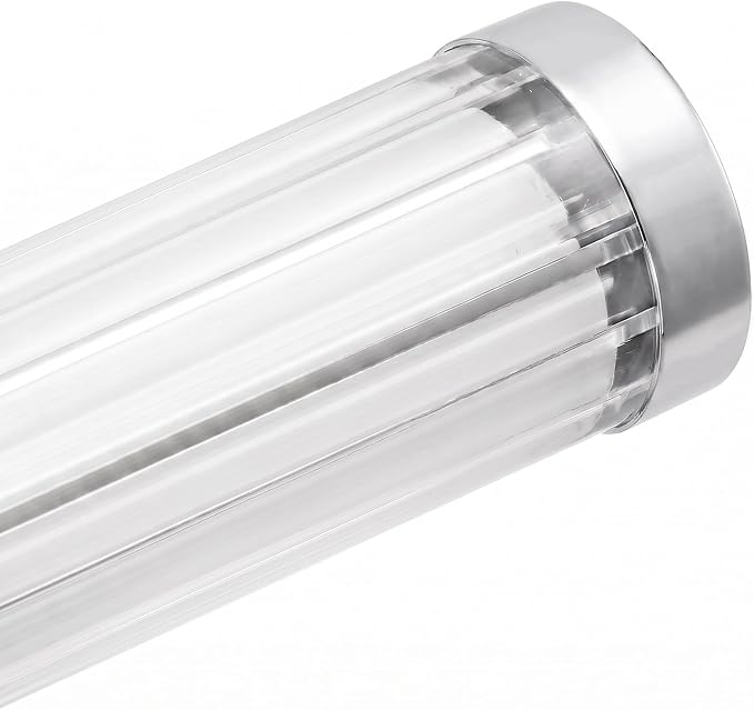 URSOLA 48" Modern LED Bathroom Light Fixtures, Chrome 3CCT Dimmable Bathroom Vanity Light Over Mirror, Bathroom Vanity Bath Bar Lights with 360° Removable Acrylic Light Tube