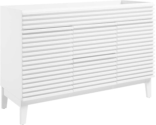 Modway Render 48" Double Sink Compatible (Not Included) Bathroom Vanity Cabinet in White