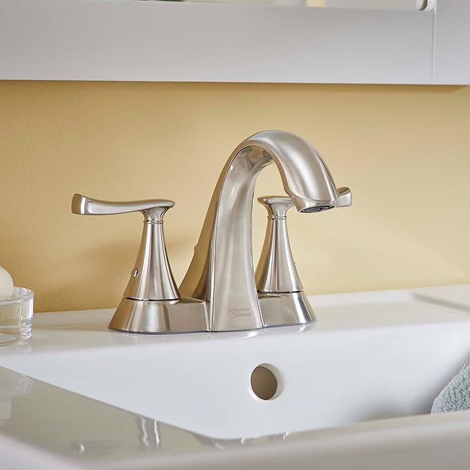 American Standard 7413201.295 Chatfield 4-Inch Centerset 2-Handle Bathroom Faucet, 1.2 GPM, Brushed Nickel