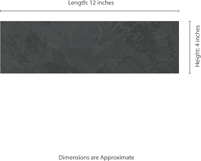 MSI Montauk Black 4 inch x 12 inch Gauged Slate Subway Tile for Kitchen Backsplash, Floor Tile, Wall Tile for Bathroom, Shower Wall Tile,