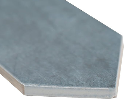 M S International Renzo Denim Glossy Ceramic Picket Wall Tile for Bathroom, Kitchen Backsplash, Accent Wall, and Shower - Sample