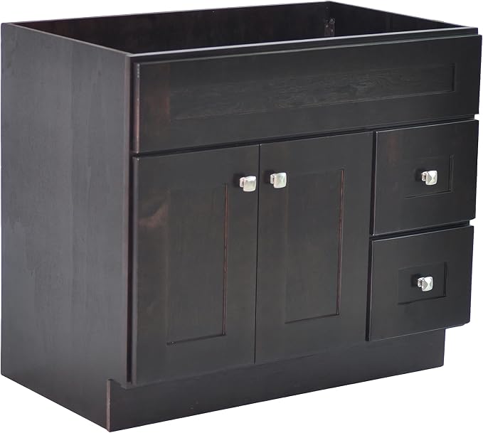Design House Brookings Bathroom Vanity, 36", Espresso | Adjustable Hinges, Freestanding, Contemporary/Modern, Wood, Bath, 586990