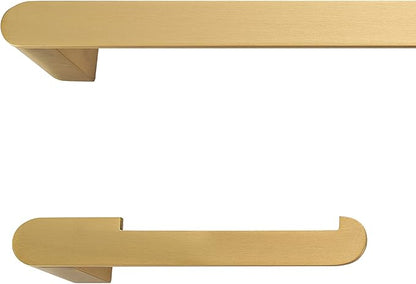 Globe Electric 63000011 4-Piece Bathroom Hardware Accessory Kit, Matte Brass, Towel Bar, Toilet Paper Holder, Towel Ring, Robe Hook, Home Decor, Bathroom Set, Kitchen Décor, Design Essentials