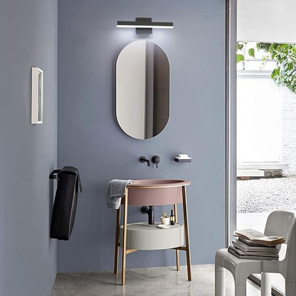Aipsun 15.75 inch Modern Black Vanity Light LED Bathroom Vanity Light Fixtures Black Wall Light for Bathroom (White Light)