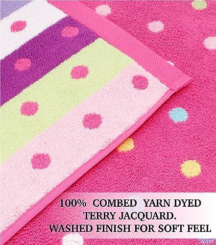ORIGINAL KIDS Wash Cloth - 100% Cotton Set of 12 Pink Multicolor Washcloths