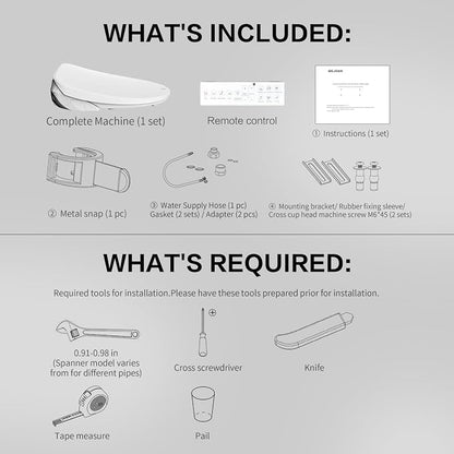 Elongated Bidet Toilet Seat X5, Electric Heated Bidet with Soft Close, Bidet Attachment for Toilet Warm Water with Air Purification