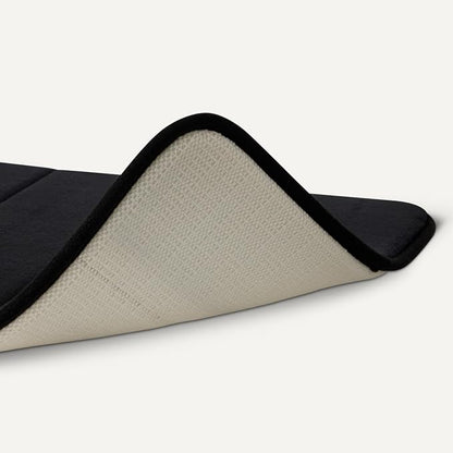 Amazon Basics Absorbent & Fast Dry Plush Memory Foam Bath Mat, 17 x 24 in, Black