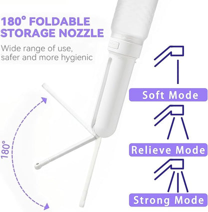 Portable Bidet for Travel & Toilet 320ml Rechargeable Handheld Bidet with 800mAh Battery IPX7 Waterproof Personal Hygiene Cleaning Postpartum Care for Women Baby Elderly Camping