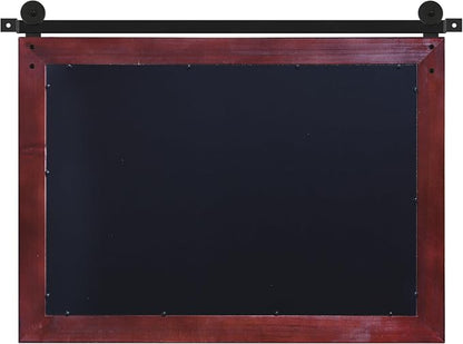 COGOOD Farmhouse Bathroom Mirrors for Over Sink - 30 x 41 Espresso | Rustic Barn Door Wood Framed Vanity Mirror for Entryway, Living Room, Bedroom, Dresser Wall Decor