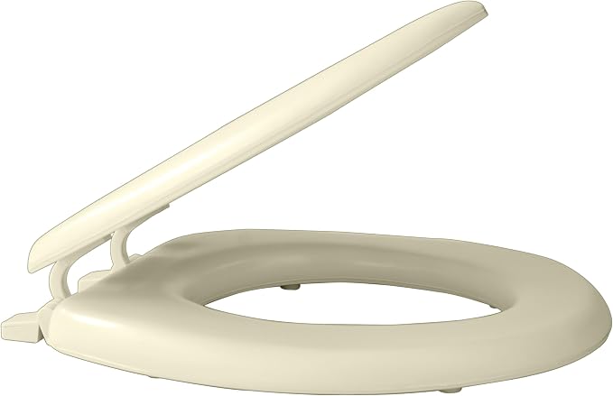 Soft Standard Vinyl Toilet Seat, Bone, 17 in | Toilet-Seat Construction: Contoured Seat Profile and Durable Finish Create a Polished Fixture Update.