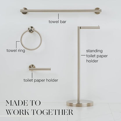 Marmolux Acc Brushed Towel Ring for Bathroom - Hand Towel Holder for Bathroom Wall - SUS304 Stainless Steel Bathroom Towel Rack Hardware Set.