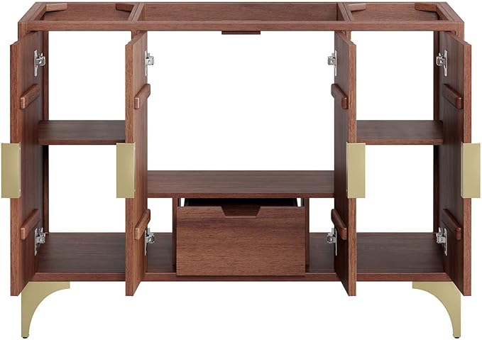 Modway Daylight Bathroom Vanity Cabinet Basin Not Included, 48" Single Sink Compatible, Walnut