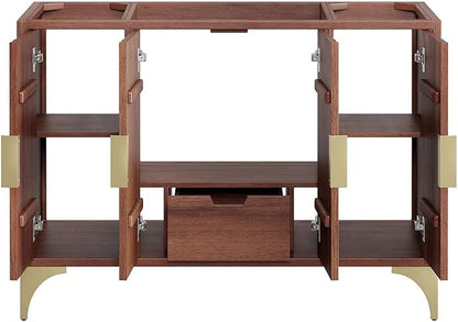 Modway Daylight Bathroom Vanity Cabinet Basin Not Included, 48" Single Sink Compatible, Walnut