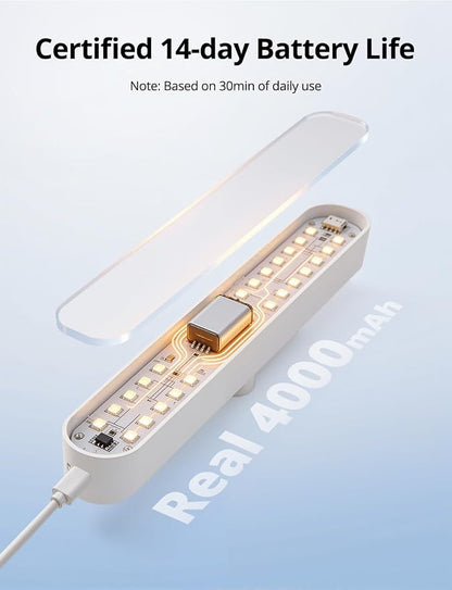 Rechargeable Makeup Light Bar LED Stick on Vanity Lighting for Mirror, 11Inch Super Bright 14 Days Long Last Battery Operated Wireless Attachable Wall Lamp for Bathroom Dresser Counter