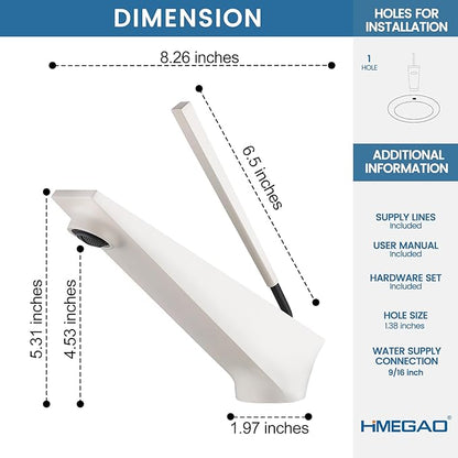 Bathroom Sink Faucet Milky White, Single Handle Brass Sink Faucet with Unique Design, Single Hole Basin Mixer for Lavatory, Vanity, RV, Modern Farmhouse, Suitable for 1 Hole