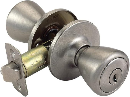 Design House 781922 Tulip Keyed Entry Door Knob Satin Nickel