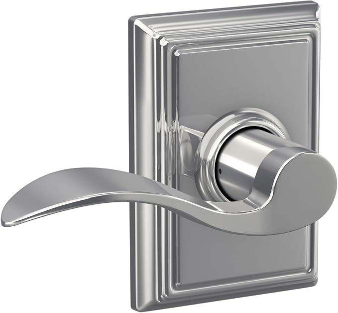 SCHLAGE Lock Company Addison Trim with SCHLAGE Hall and Closet Lever, Bright Chrome (F10 ACC 625 ADD)