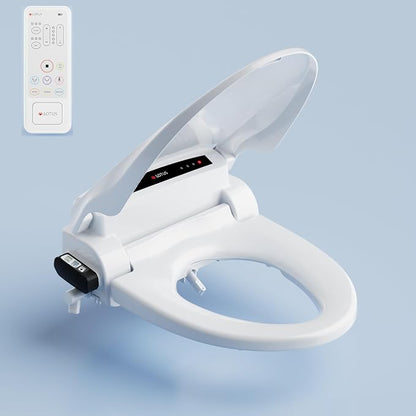 Lotus Bidet ATS-1000 Elongated with Enema Wash (Purestream) for constipation relief, Heated Seat With Remote Control, Temperature Controlled Wash, Warm Air Dryer, Easy DIY Installation, Made in Korea.