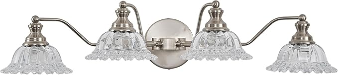 Brushed Nickel 4 Light Vanity Light