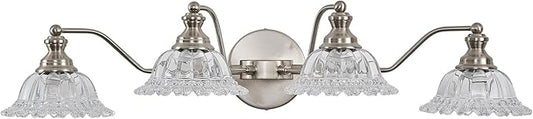 Brushed Nickel 4 Light Vanity Light