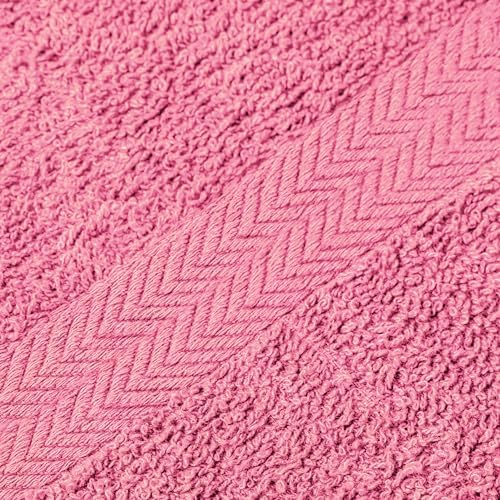 Towel and Linen Mart 100% Cotton 12 Pack Bath Towel Set, Quick Dry, Super Absorbent, Light Weight, Soft, (27 x 54 Pack of 6) (27 x 54 12 Pack, Plum, Pink, Beige, Grey, White, Peach)